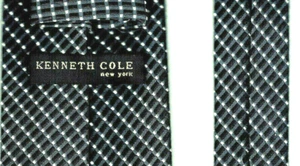 Kenneth Cole New York TIE Black / Silver Striped 59 x 4" necktie - Picture 1 of 4