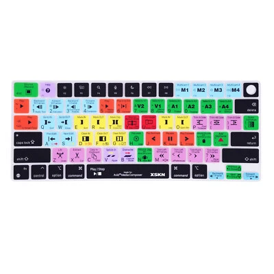 XSKN Avid Media Composer Keyboard Cover for Macbook Air 13.6/15.3 M2 M3 M4 - Image 1 of 4
