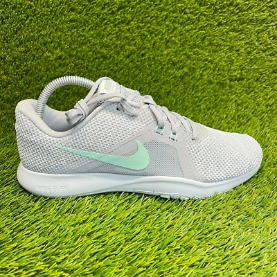 Nike Flex Trainer 8 Mujer Talla 10 Gris Azul Caminar Correr Zapatos Tenis Foto 1 de 4