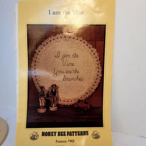 Vintage Quilted Honey Bee Pattern I Am The Vine Embrodery Gift Instructions Only - Picture 1 of 2