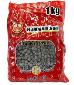 WuFuyuan Tapioca Pearl Black 1 Kg for Boba Bubble Milk Tea Drink - Picture 1 of 1