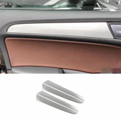 Silver Titanium Inner Door Panel Cover Trim 4PCS Fit For Audi Q5 2009-2016 2017 - Imagem 1 de 4