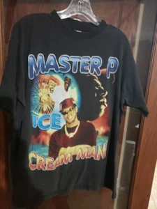 Vtg 90s Master P Ice Cream Man Rap Tee Shirt I'm Bout It Change XXL BAY CLUB - Picture 1 of 17