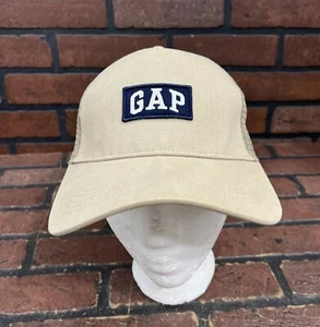 Gap Mens Snap Back Mesh Back Adjustable Beige Cap Hat - Picture 1 of 5