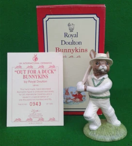 ROYAL DOULTON - OUT FOR A DUCK BUNNYKINS - DB160 - EDICIÓN LIMITADA Y CERTIFICADO DE AUTENTICIDAD - EN CAJA - Imagen 1 de 12