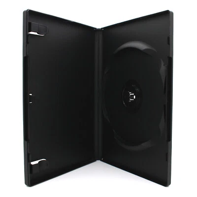 25 x 1 Fach DVD Hüllen für 1 CD / DVD / Blu-Ray Hülle | 14mm | Schwarz - Bild 1 von 3