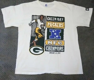 Green Bay Packers (L) '97 NFC Champs Starter Shirt - Picture 1 of 6