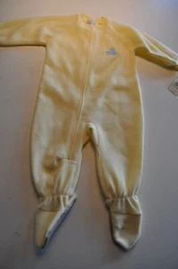 Vintage Carter’s Pajamas One Piece Yellow Fleece New with Tags - Picture 1 of 9