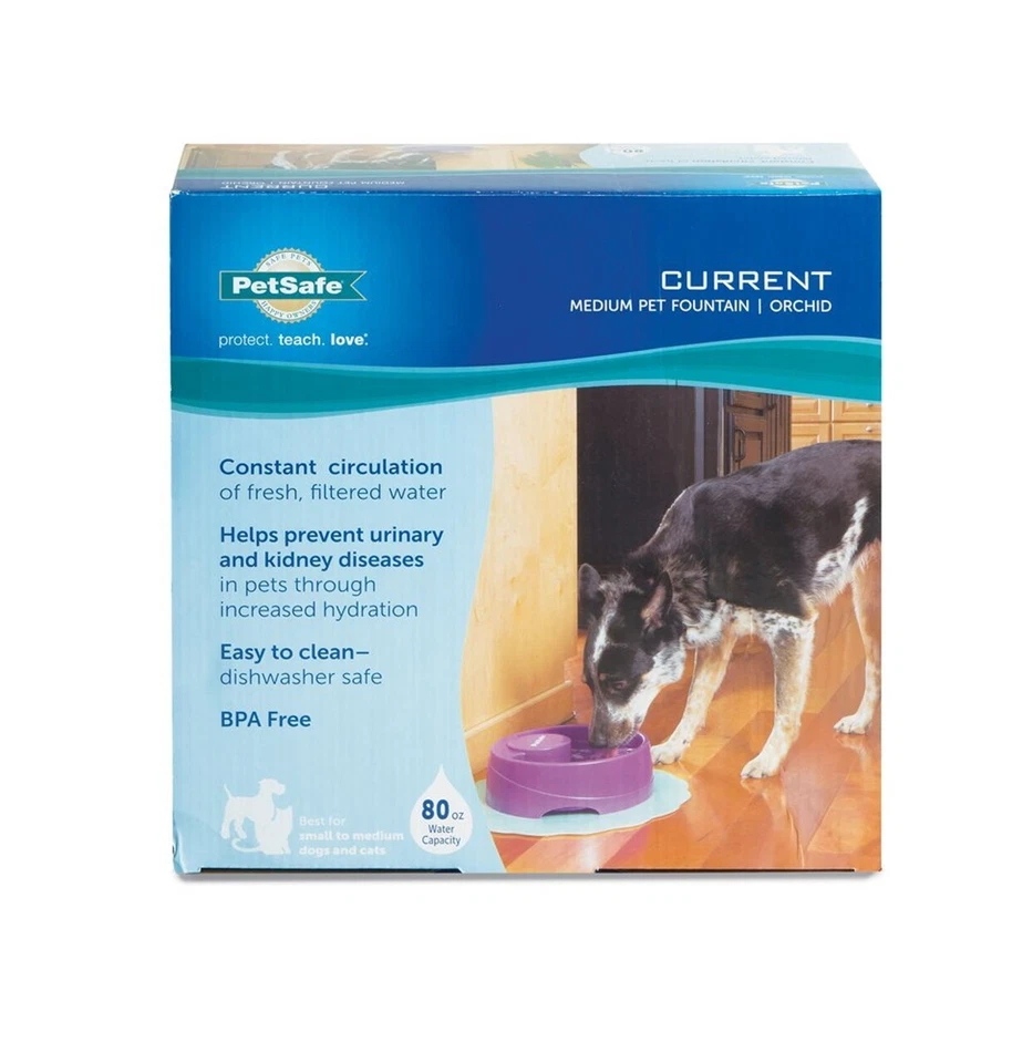 PetSafe PWW00-14908 Current Fountain | Modern 80 oz Water Dispenser for Pets | F - Image 1 of 1