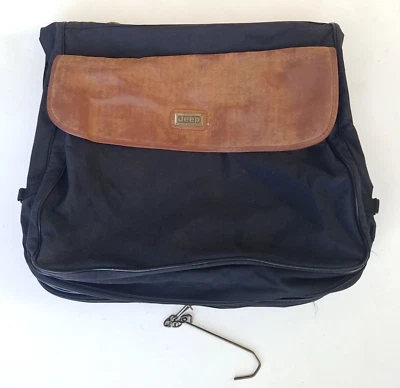 Vintage Jeep Wrangler Canvas Garment Bag 1995 Black 44x22" With Shoulder Strap - Image 1 of 4