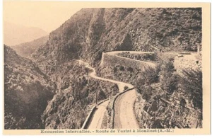 Route du Turini à Moulinet 06 Excursion Intervallée CPA sépia non circulée - Imagen 1 de 2