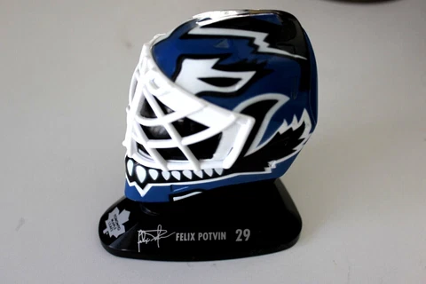 McDonalds Toy*Mini Hockey Helmet*Goalie #29 Felix Potvin*1996*Maple Leafs*NHL* Cover