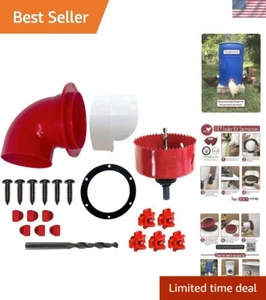 All-in-One DIY Chicken Feeder & Watering Solution - 6 Ports, 5 Nipples Included - Picture 1 of 9