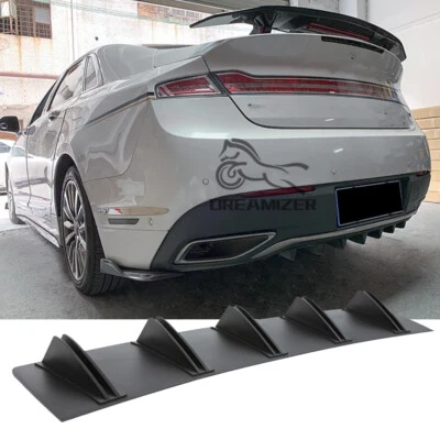 For Lincoln MKZ Rear Diffuser Bumper 10 Fins Shark Lip Splitter Spoiler Body Kit - Image 1 of 4