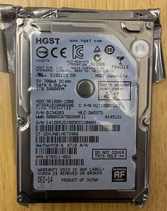 HGST 1TB 5400RPM 32MB 2.5" Internal Hard Drive 1 TB Laptop HDD - Picture 1 of 3