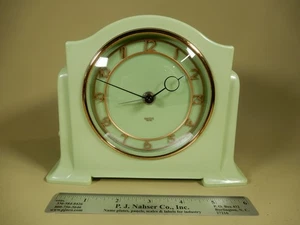 Smith Sectric Green Electric Clock Stunning Condition Runs Great New Cord - Picture 1 of 7