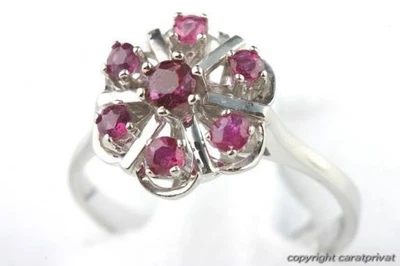 Rubin Ring 585 er 14kt Weißgold Rubinringe * - Bild 1 von 4