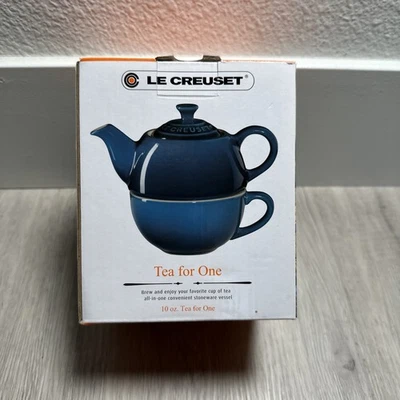 Le Creuset Tea for One Set | 10 Unzen | Vulkan | Steinzeug Teekanne & Tasse - Bild 1 von 4