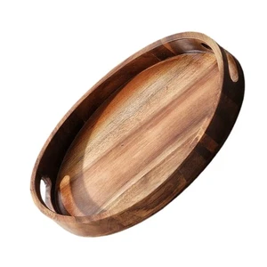  Juego de té japonés de madera maciza bandeja bandeja de madera para servir café decorativo ovalado - Imagen 1 de 9