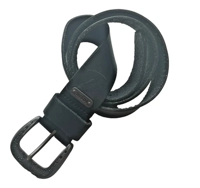 Cinturón de cuero negro mediano con hebilla con cuentas FOSSIL para mujer BT3881001 Foto 1 de 4