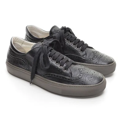Ladies Rocco P. Low Top Wingtip Sneakers 41 / 10.5 Black Leather Lace Up Shoes - Image 1 of 4