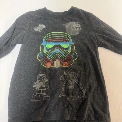 LEGO Star Wars Youth Small (6-7) Black Long Sleeve T-Shirt -Neon Storm Trooper - Image 1 of 4