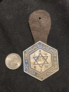 jewish badge, Jewish Auxiliary Police (Ordnungsdienst) in Warsaw - Picture 1 of 2