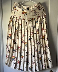 Tory Burch 100% Silk Vance Skirt Pleated Size 4 - Picture 1 of 14