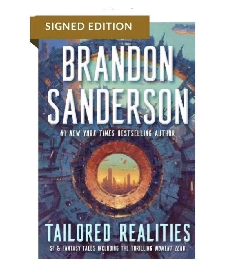 Brandon Sanderson SIGNED AUTOGRAPH Tailored Realities FIRST EDITION FIRST PRINT