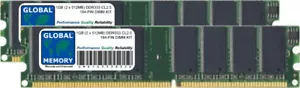 1GB (2 x 512MB) DDR 333MHz PC2700 184-PIN DIMM MEMORY RAM KIT FOR DESKTOPS/PCS - Picture 1 of 1