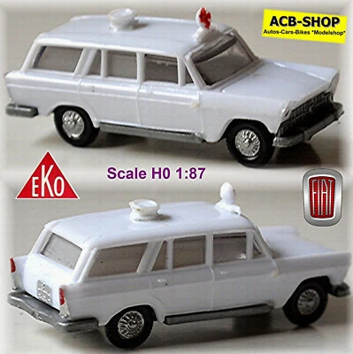Fiat 1800 Familiare Kombi Ambulanza 1959-68 Bianco 1:87 EKO 2041 - Immagine 1 di 4