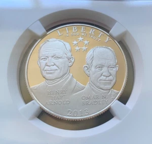 2013-S PROOF 5 STAR GENERALS COMMEMORATIVE HALF DOLLAR 50c NGC PF69ULTRA CAMEO - Picture 1 of 17