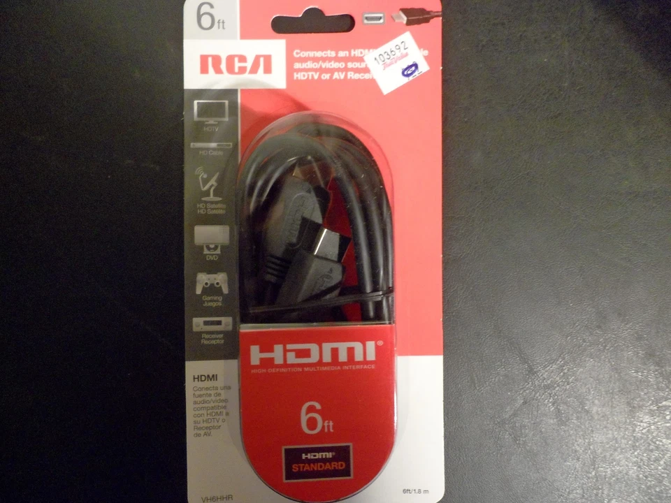 RCA HDMI 6 Foot Cable  For Computers, Laptops, TV's - Image 1 of 1