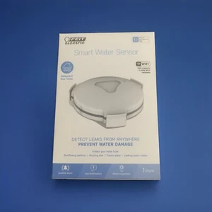 FEIT WATER SENSOR BATTERY POWERED SMART HOME WIFI WIRELESS AUDIBLE ALARM - Picture 1 of 5