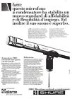 SHURE MS81 Microfono Pubblicità Vintage 1980 Italian Magazine Advertising 30x21