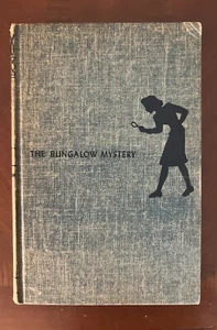 VTG Nancy Drew Book #3 THE BUNGALOW MYSTERY blue tweed 1930 Grosset & Dunlap HC - Imagen 1 de 8