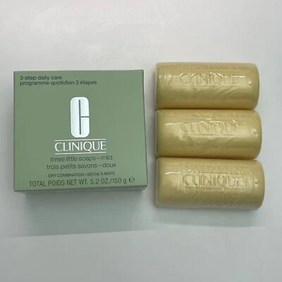 NUEVO EN CAJA Clinique 3 Little Bar Jabón Suave Para Piel Tipo 2 Combinación Seca RARO Foto 1 de 4