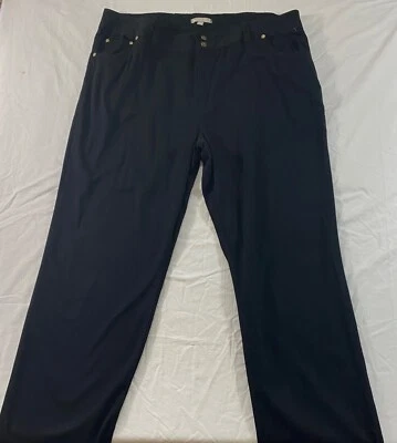 Mujer Mujer Dentro Vaqueros Talla 24W Negro Cremallera Botón Cinco Bolsillos Algodón Foto 1 de 4