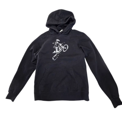 Черная толстовка с капюшоном Dirt Bike Racing Rider Moto Racer Sports для мальчиков размер LG молодежный - Изображение 1 из 4