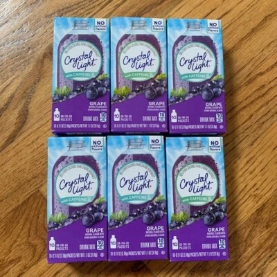 Paquetes de uva cristalina con cafeína sobre la marcha - 6 cajas - BB 4/24 Foto 1 de 4