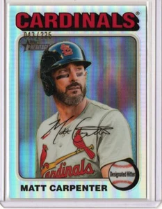 2024 Topps Heritage - Matt Carpenter #589 Silver Border Chrome /225 - Picture 1 of 2
