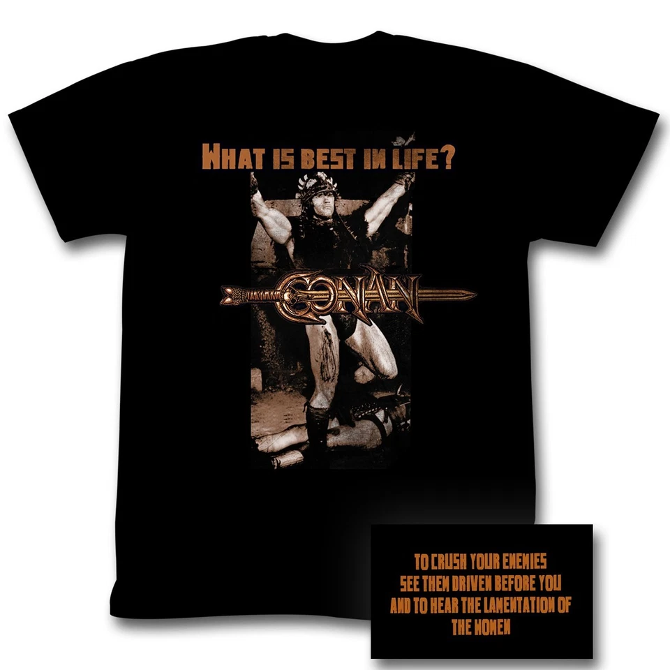 Conan T-Shirt What Is Best In Life Black T-Shirt - Image 1 of 1
