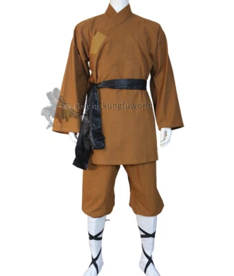 KUNGFUWORLD Cotton Shaolin Monk Kung fu Suit Tai chi Martial arts Wushu Uniform
