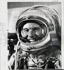 1963 Press Photo Astronaut Leroy (Gordon) Cooper with big smile & space suit on