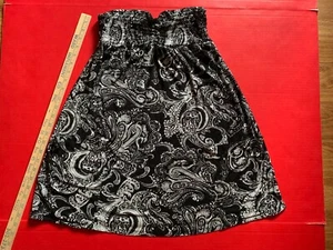 Vintage Victoria's Secret Womens Black&White M Strapless Mini Dress Swim Coverup - Picture 1 of 5