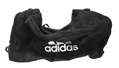 Bolsa de viagem Adidas cor preto e branco dois bolsos laterais RN#90288 alça de ombro - Imagem 1 de 4