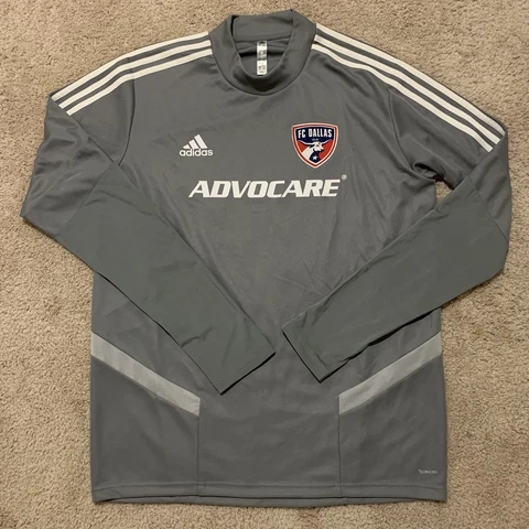 Adidas Climalite FC Dallas Long Sleeve Mock Neck Jersey Player Issue Large L Cover