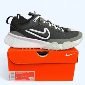 Nike Air Diamond Varsity Turf Size 7 Men's Baseball Shoes Black/White DZ0502-002 - Picture 1 of 5