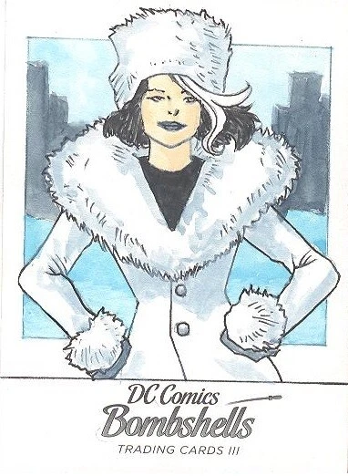 2019 DC Comics Bombshells Series 3 Shaow Siong Sketch card Of Viktoria October - Image 1 of 1