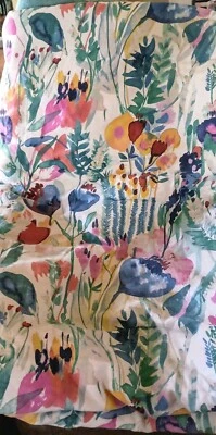 Цветное полноразмерное акварельное одеяло с цветочным принтом 80 дюймов x 84 дюйма - Изображение 1 из 4